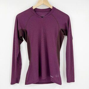 Patagonia Capilene Performance Base Layer V-Neck Women’s Size Small Purple USA